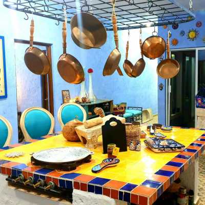 a group of people sitting at a table